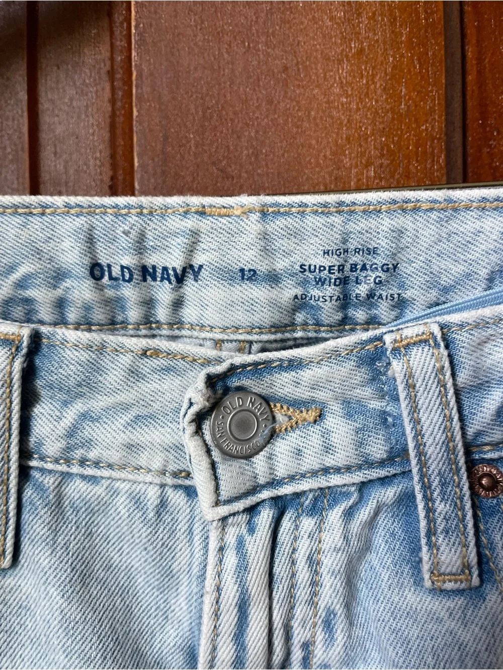 Old Navy girls size 12 high rise super baggy wide leg jeans